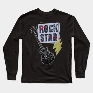 Rock star guitar Long Sleeve T-Shirt